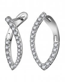 MARQUISE STYLE  INSIDE OUTSIDE DIAMOND HOOPS (TE1598)