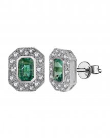 EMERALD CUT DIAMOND STUDS (TE1670)