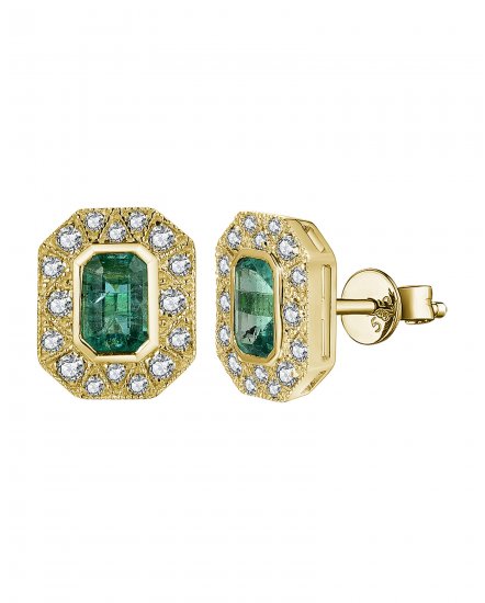 EMERALD CUT DIAMOND STUDS (TE1670)