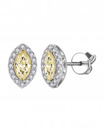 MULTI TONE MARQUISE DIAMOND STUDS (TE1739)