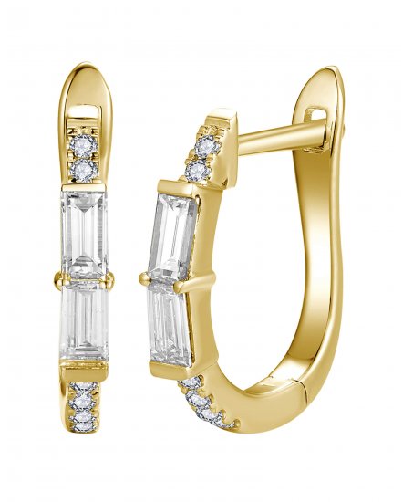 BAGUETTE DIAMOND HUGGIES (TE1743)