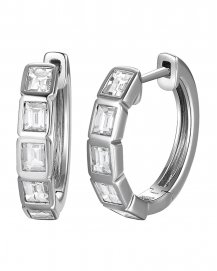 BAGUETTE DIAMOND HOOPS (TE1762)