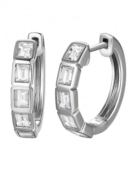 BAGUETTE DIAMOND HOOPS (TE1762)