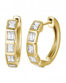 BAGUETTE DIAMOND HOOPS (TE1762)
