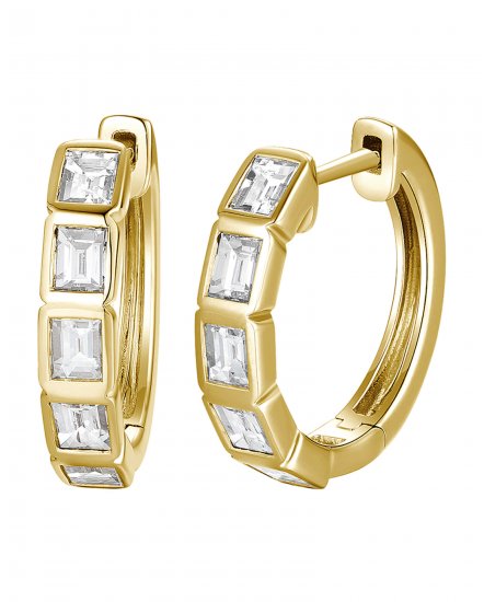 BAGUETTE DIAMOND HOOPS (TE1762)