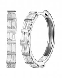 BAGUETTE DIAMOND HOOPS (TE1773)
