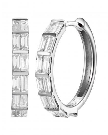 BAGUETTE DIAMOND HOOPS (TE1773)