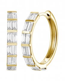 BAGUETTE DIAMOND HOOPS (TE1773)