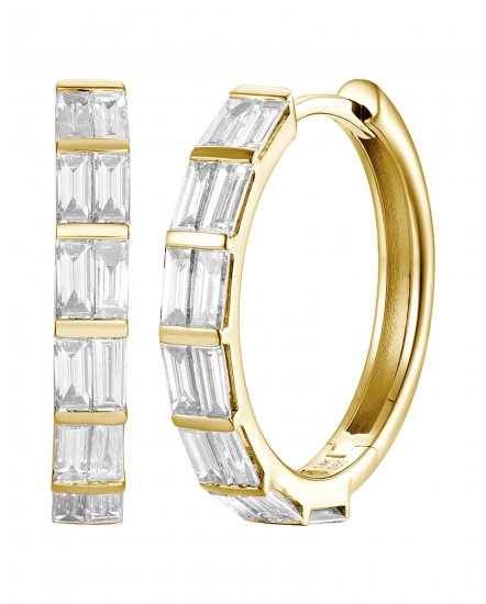BAGUETTE DIAMOND HOOPS (TE1773)