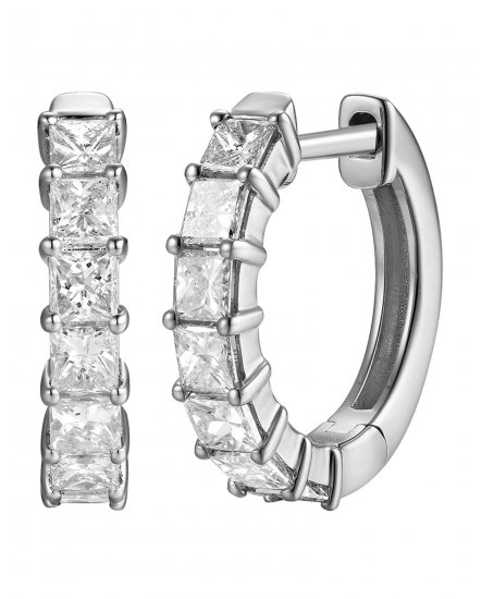 PRINCESS CUT DIAMOND HUGGIES (TE1777)