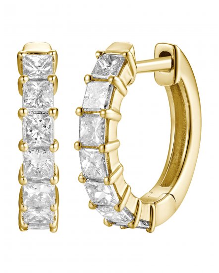 PRINCESS CUT DIAMOND HUGGIES (TE1777)