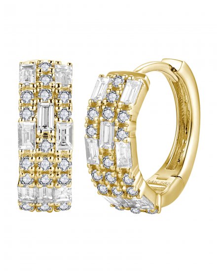 BAGUETTE DIAMOND HUGGIES (TE1778)
