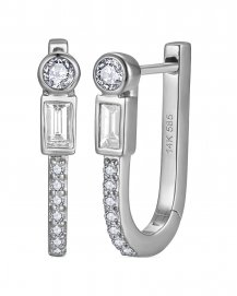 BAGUETTE DIAMOND HOOPS (TE1784)