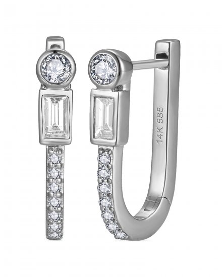 BAGUETTE DIAMOND HOOPS (TE1784)