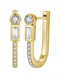 BAGUETTE DIAMOND HOOPS (TE1784)