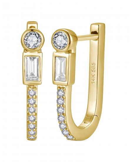 BAGUETTE DIAMOND HOOPS (TE1784)
