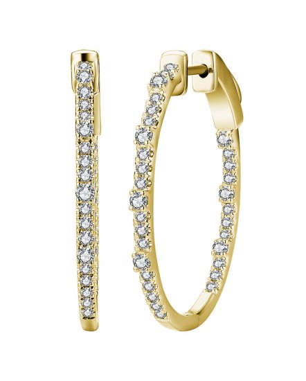 INSIDE OUTSIDE DIAMOND HOOPS (TE1788)