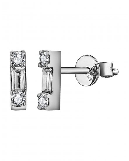 BAGUETTE DIAMOND STUDS (TE1822)