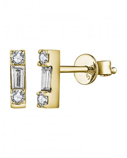 BAGUETTE DIAMOND STUDS (TE1822)