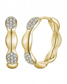 WAVY STYLE DIAMOND HUGGIES (TE1825)
