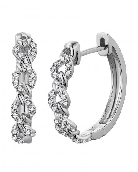 LINK STYLE DIAMOND HOOPS (TE1847)