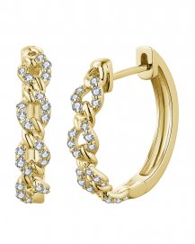LINK STYLE DIAMOND HOOPS (TE1847)