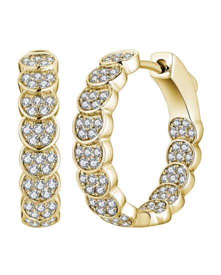 INSIDE OUTSIDE DIAMOND HOOPS (TE1849)