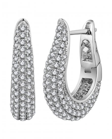 PAVE DIAMOND HOOPS (TE1858)