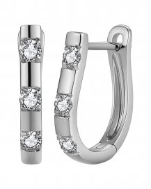 THREE STONE DIAMOND HUGGIES (TE1881)