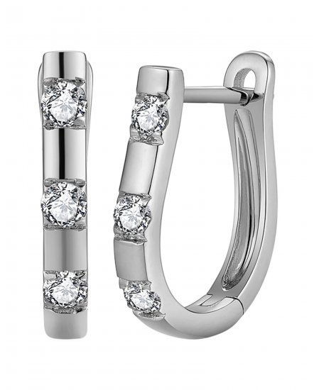 THREE STONE DIAMOND HUGGIES (TE1881)