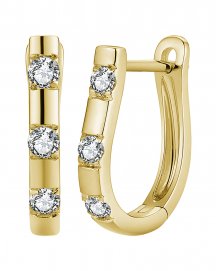 THREE STONE DIAMOND HUGGIES (TE1881)