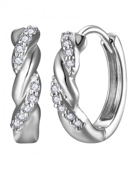 CRISS CROSS STYLE DIAMOND HUGGIES (TE1895)