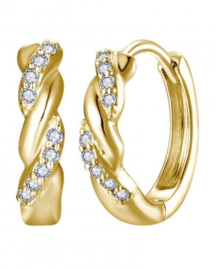 CRISS CROSS STYLE DIAMOND HUGGIES (TE1895)