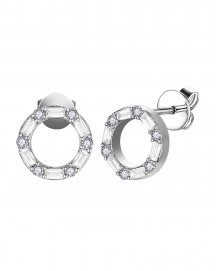 BAGUETTE DIAMOND STUDS (TE1919)