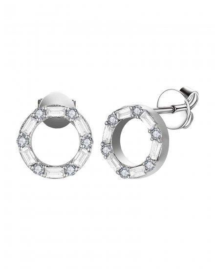 BAGUETTE DIAMOND STUDS (TE1919)