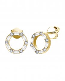 BAGUETTE DIAMOND STUDS (TE1919)