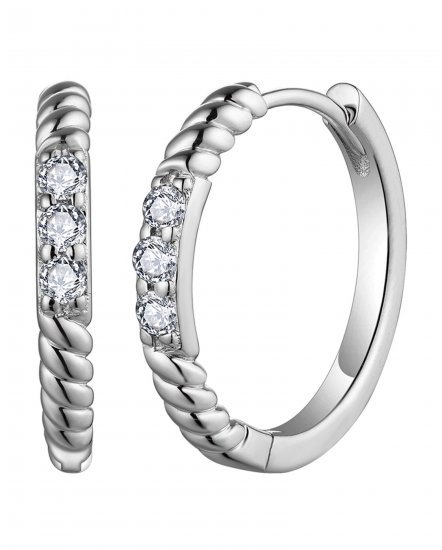 THREE STONE DIAMOND HUGGIES (TE2024)