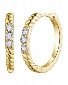 THREE STONE DIAMOND HUGGIES (TE2024)