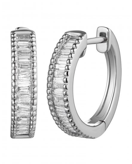 BAGUETTE DIAMOND HOOPS (TE2027)