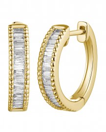 BAGUETTE DIAMOND HOOPS (TE2027)