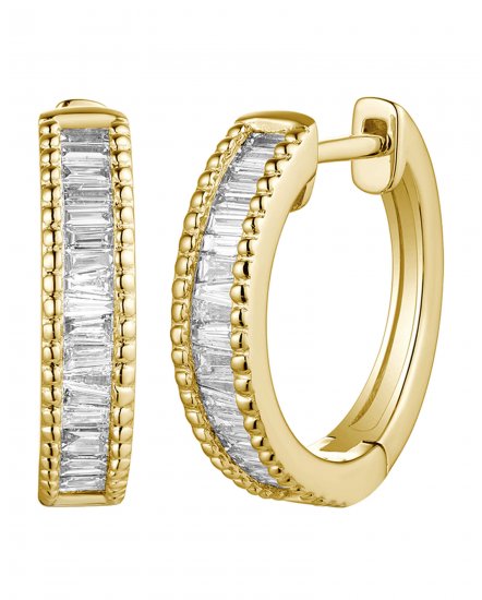 BAGUETTE DIAMOND HOOPS (TE2027)