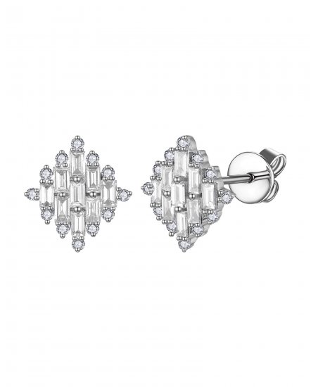 BAGUETTE DIAMOND STUDS (TE2077)