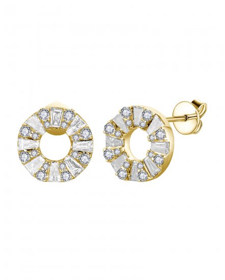 BAGUETTE DIAMOND STUDS (TE2120)