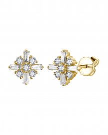 BAGUETTE DIAMOND STUDS (TE2130)