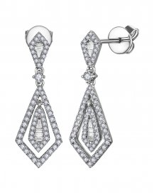 KITE SHAPE BAGUETTE DIAMOND DANGLING (TE2138)