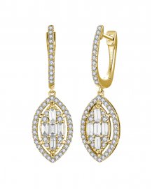 MARQUISE STYLE BAGUETTE DIAMOND DANGLING (TE2143)