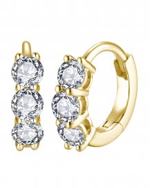 THREE STONE DIAMOND HUGGIES (TE2145)
