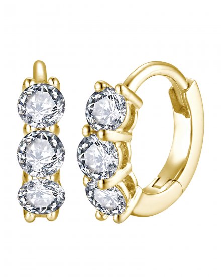 THREE STONE DIAMOND HUGGIES (TE2145)