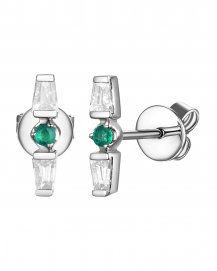 EMERALD DIAMOND STUDS (TE2152)