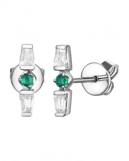 EMERALD DIAMOND STUDS (TE2152)